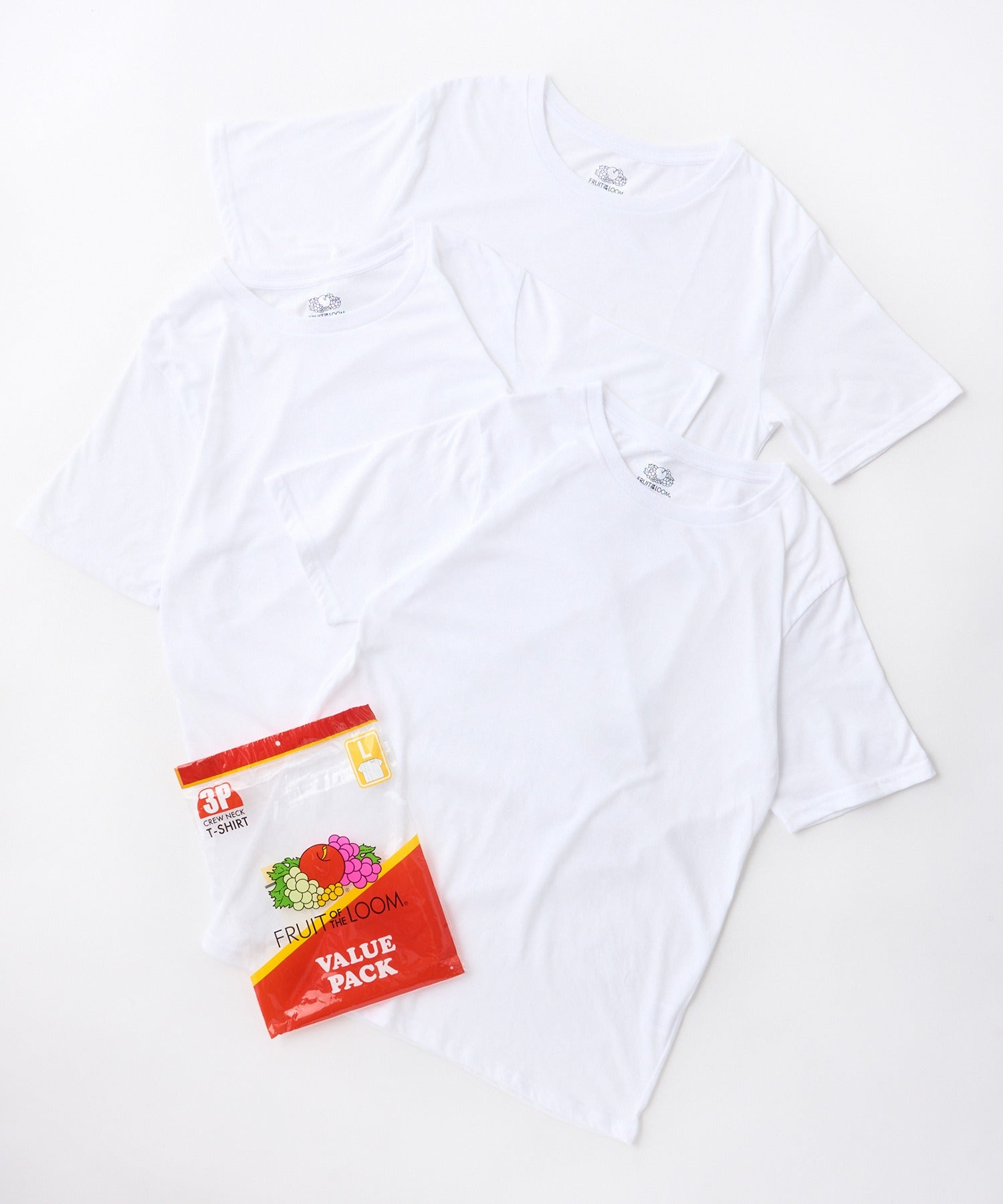 フルーツオブザルーム FRUIT OF THE LOOM 3P天笠Tシャツ 14665800 （ホワイト） ホワイト