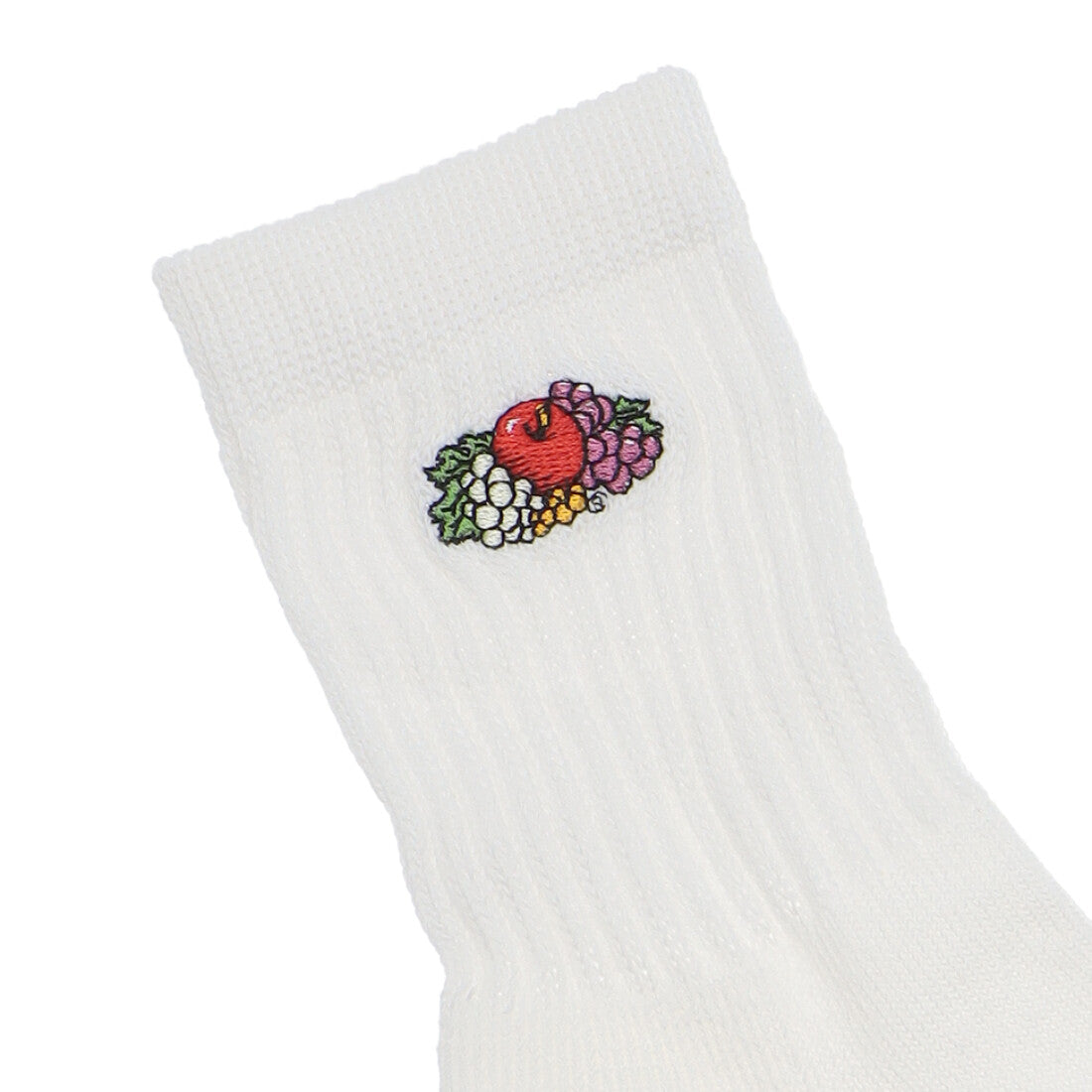 フルーツオブザルーム FRUIT OF THE LOOM 底パイル刺繍 リブクルーソックス3足セット 16309000 （ホワイト） ホワイト