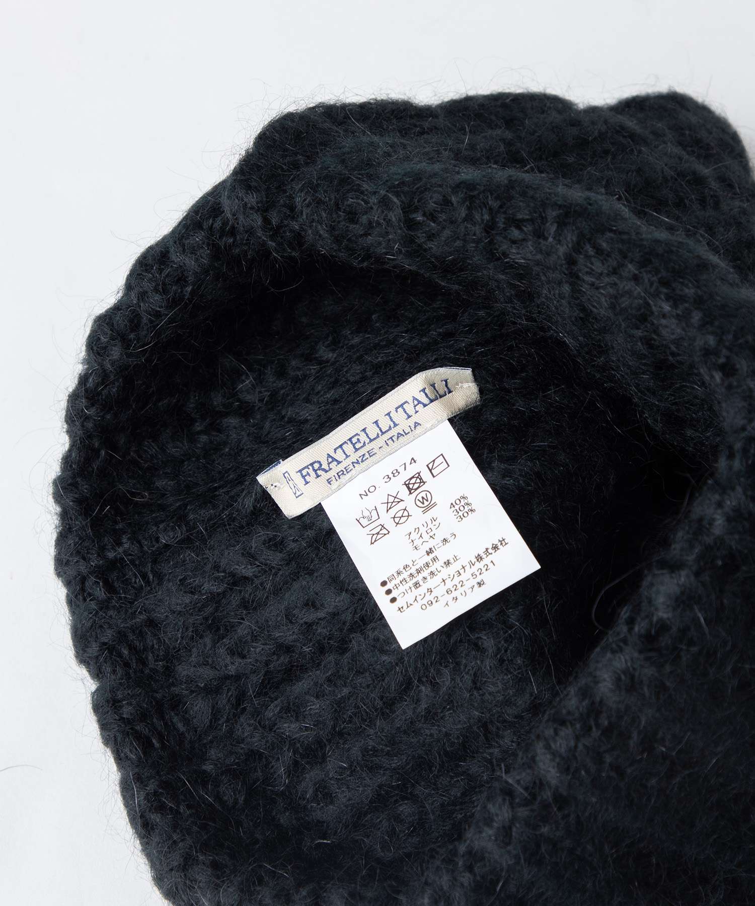 フラテリータリー FRATELLI TALLI 3874 帽子 レディース ビーニー帽 キャップ モヘヤニット帽 カジュアル キャップ （ライトグレー） ライトグレー