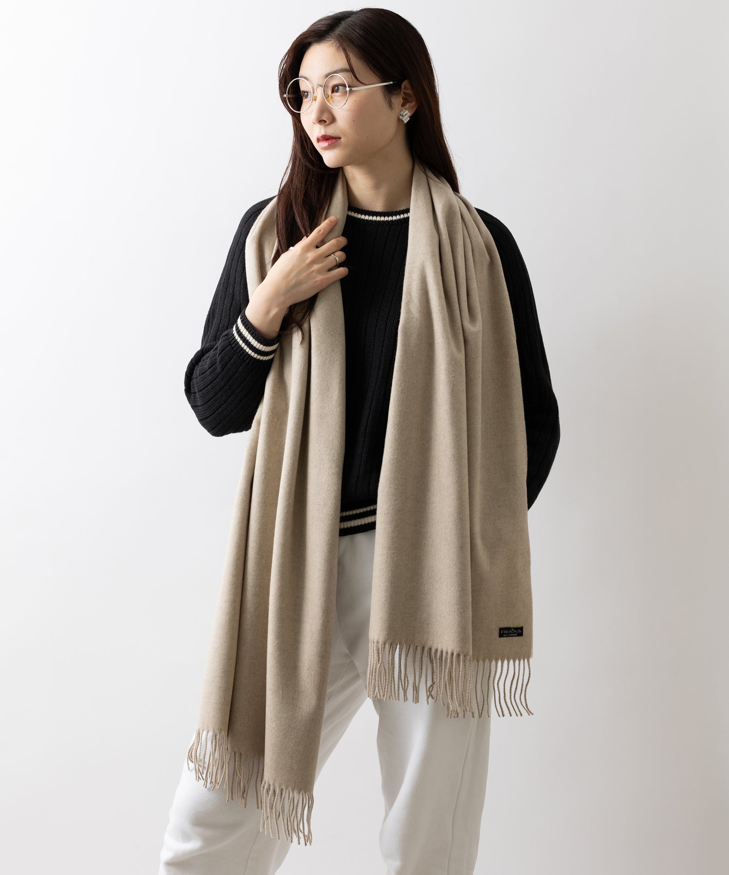 フラース FRAAS サスティナストール カシミンク クラッシックカラー （ベージュ） ベージュ