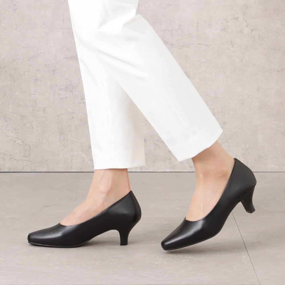 Waterproof Square Toe Pumps <5.0cm Heel> 【21.5cm～25.5cm】 FR-1206 fuwaraku