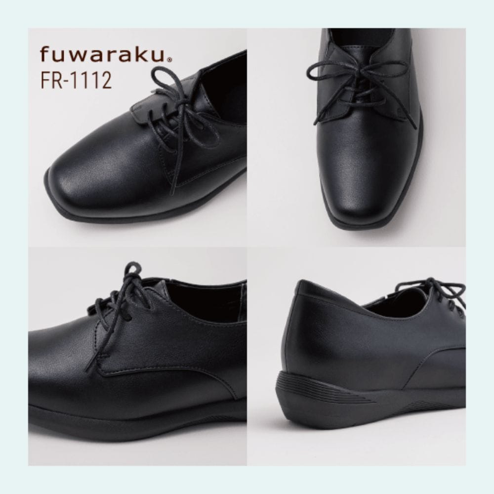 スニーカーパンプス 幅広 3E 防水 インヒール搭載 ＜4.0cmヒール＞ 【22.0cm～25.0cm】 FR-1112 fuwaraku