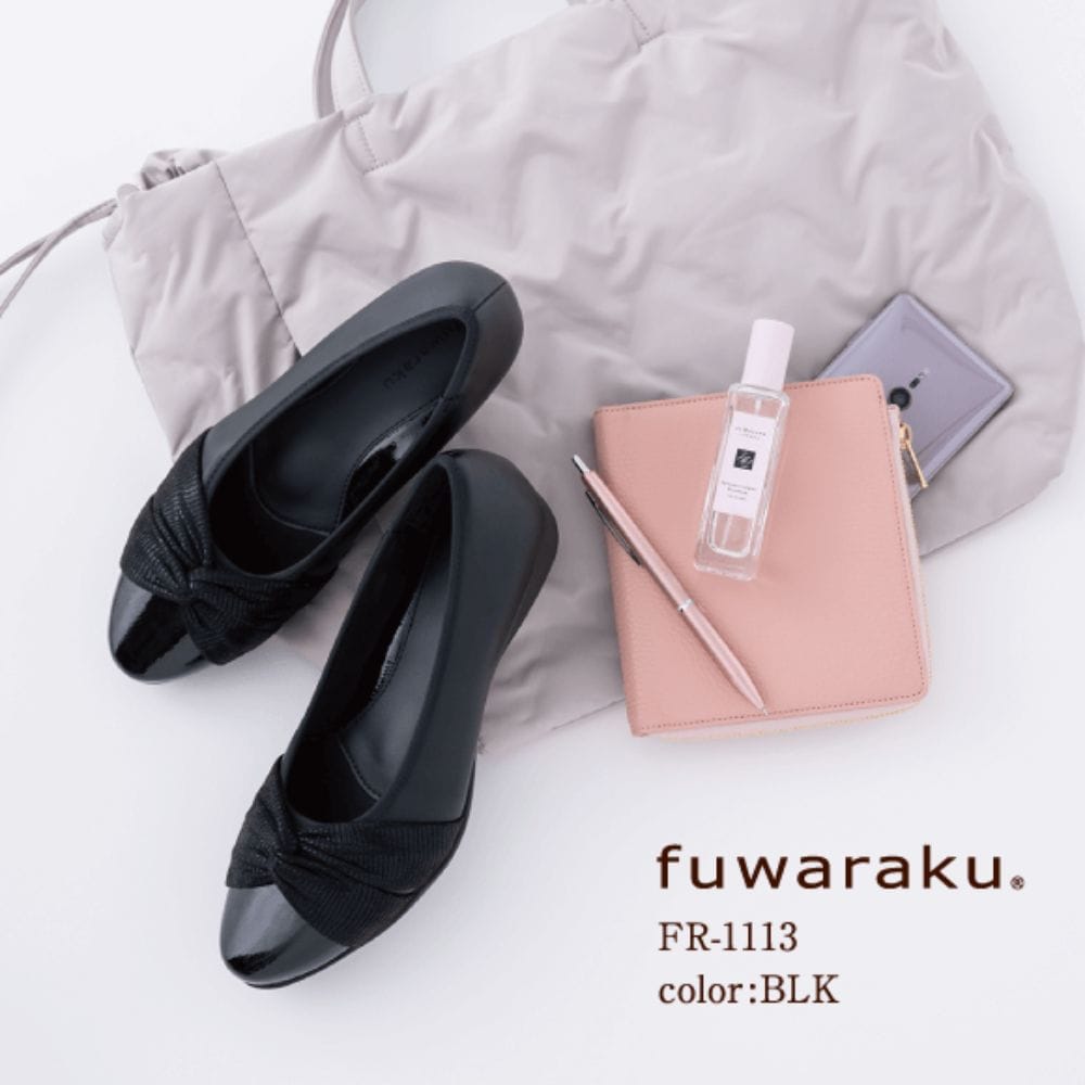 スニーカーパンプス 幅広 3E 防水＜2.3cmヒール＞ 【22.0cm～25.0cm】 FR-1113 fuwaraku