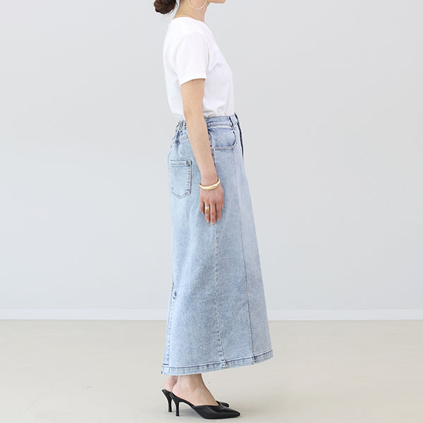 アレッタ ヴィータ Aletta vita ストレッチデニムロングスカート （ブルー） ブルー