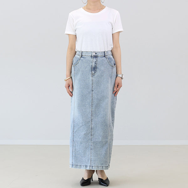 アレッタ ヴィータ Aletta vita ストレッチデニムロングスカート （ブルー） ブルー