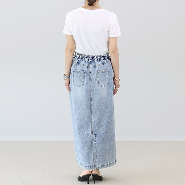 アレッタ ヴィータ Aletta vita ストレッチデニムロングスカート （ブルー） ブルー