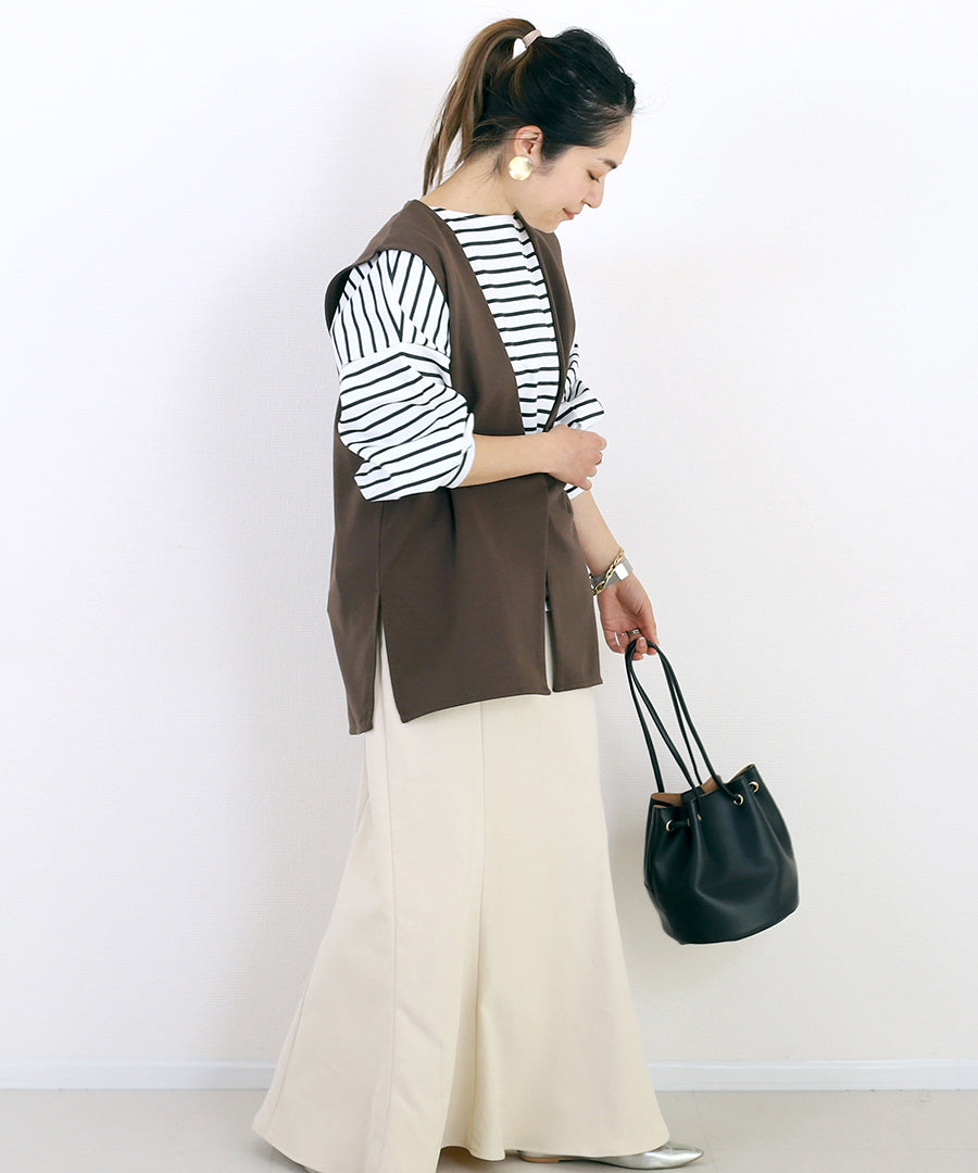 Aletta vita Deep V Vest with Back Tucks