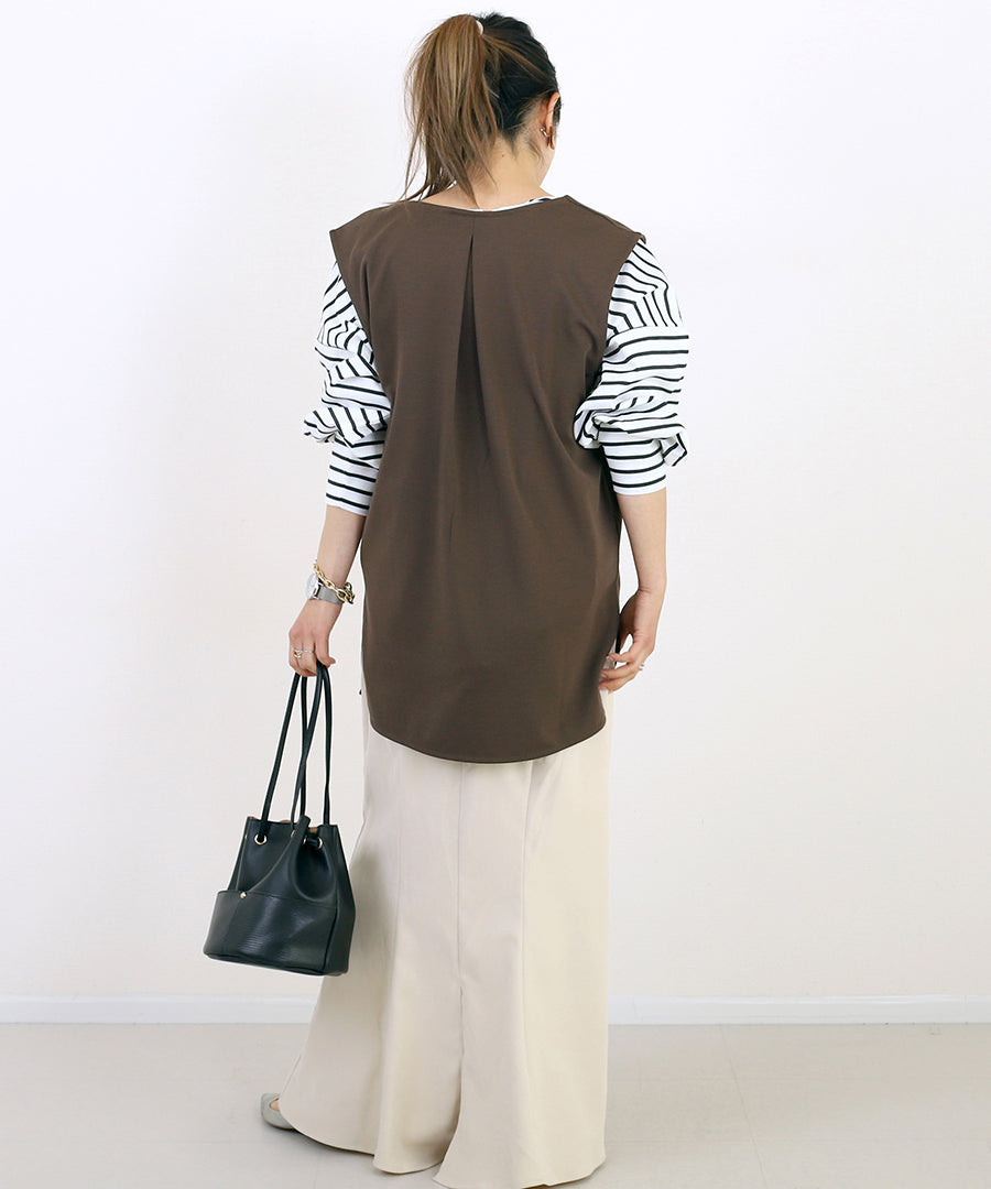 Aletta vita Deep V Vest with Back Tucks