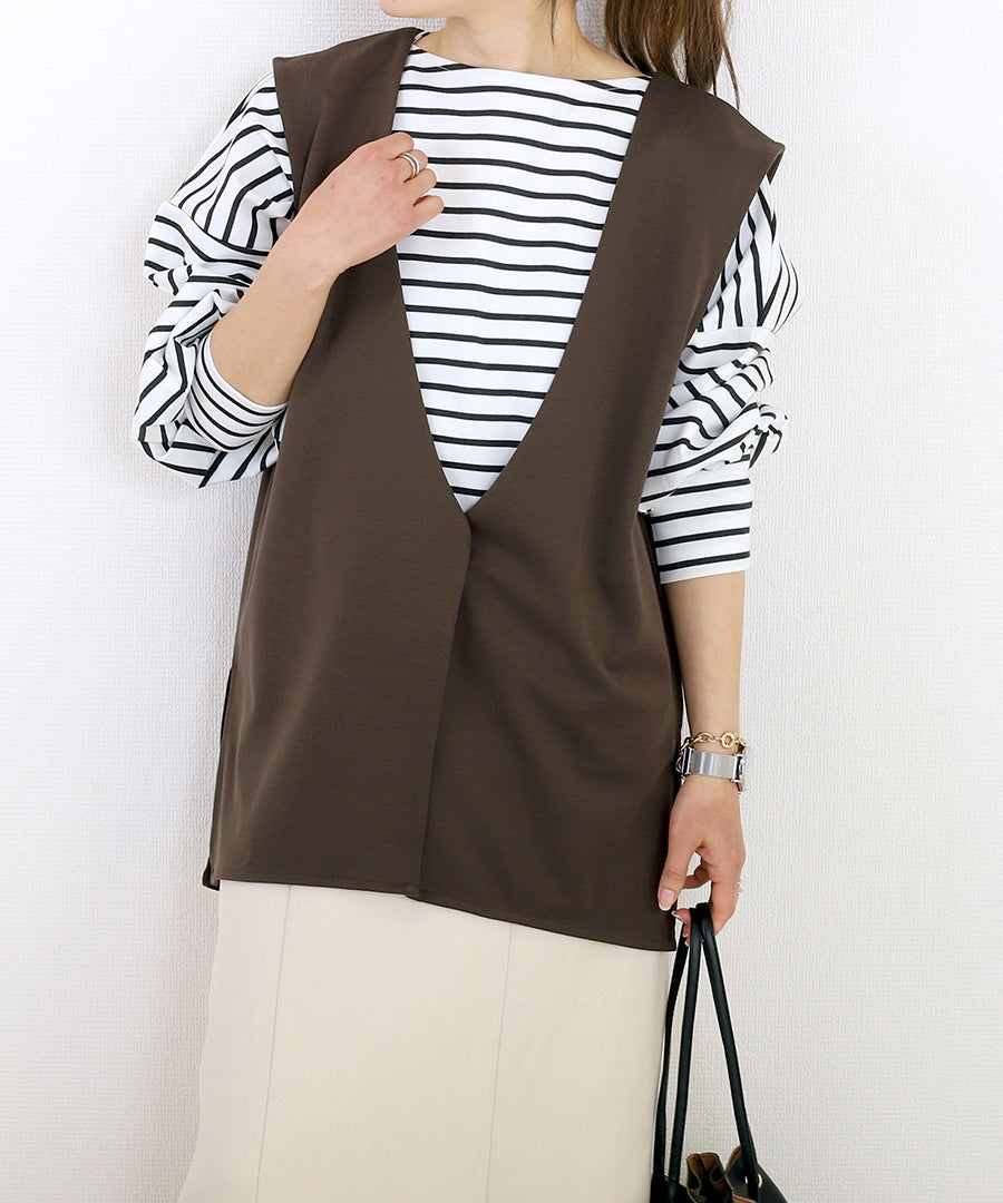 Aletta vita Deep V Vest with Back Tucks
