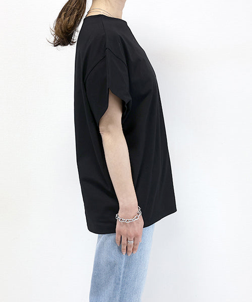 アレッタ ヴィータ Aletta vita シルケットスムース重ね袖コクーンプルオーバー （チャコール） チャコール