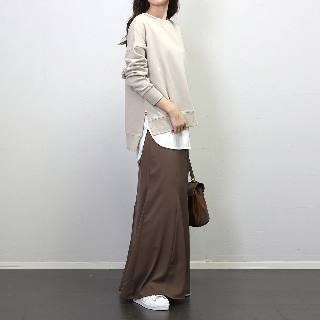 アレッタ ヴィータ Aletta vita 綿スウェットサイドファスナープルオーバー （ブラック） ブラック