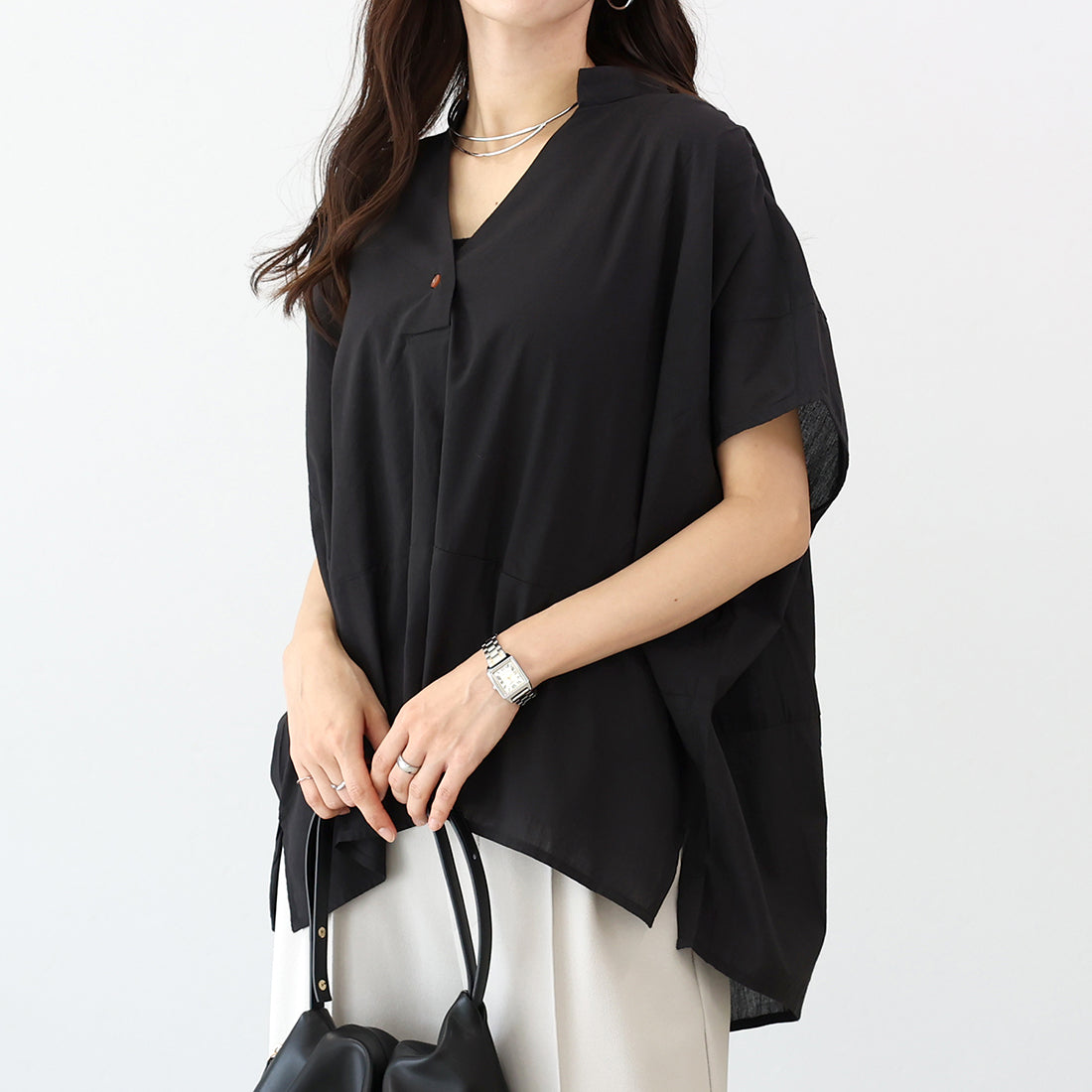 アレッタ ヴィータ Aletta vita キャンブリックコットンスキッパーブラウス （オフホワイト） オフホワイト