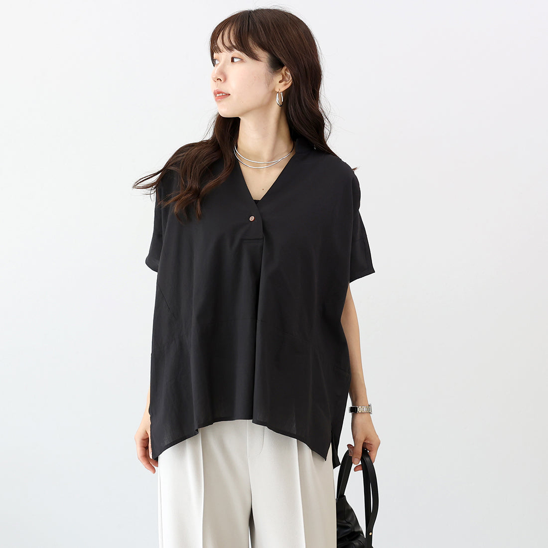 アレッタ ヴィータ Aletta vita キャンブリックコットンスキッパーブラウス （オフホワイト） オフホワイト