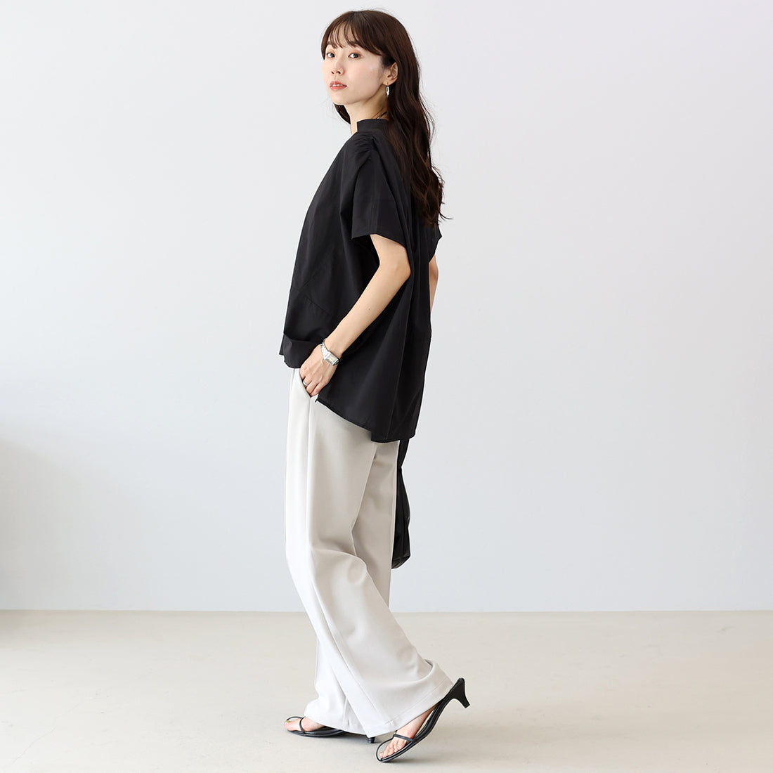 アレッタ ヴィータ Aletta vita キャンブリックコットンスキッパーブラウス （オフホワイト） オフホワイト