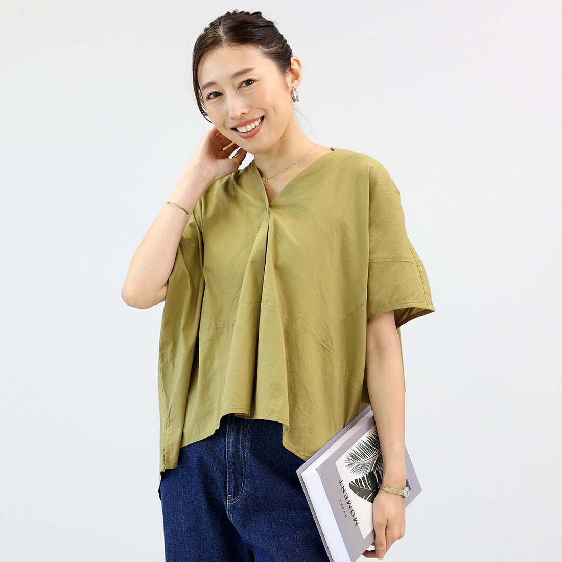 アレッタ ヴィータ Aletta vita キャンブリックコットンスキッパーブラウス （オフホワイト） オフホワイト