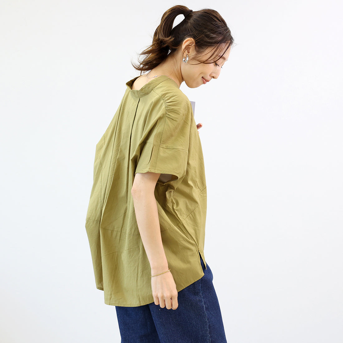 アレッタ ヴィータ Aletta vita キャンブリックコットンスキッパーブラウス （オフホワイト） オフホワイト