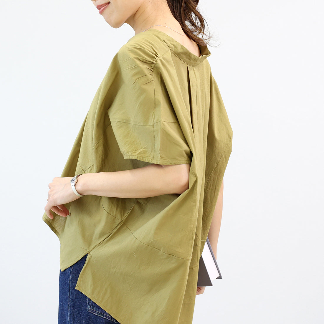 アレッタ ヴィータ Aletta vita キャンブリックコットンスキッパーブラウス （オフホワイト） オフホワイト