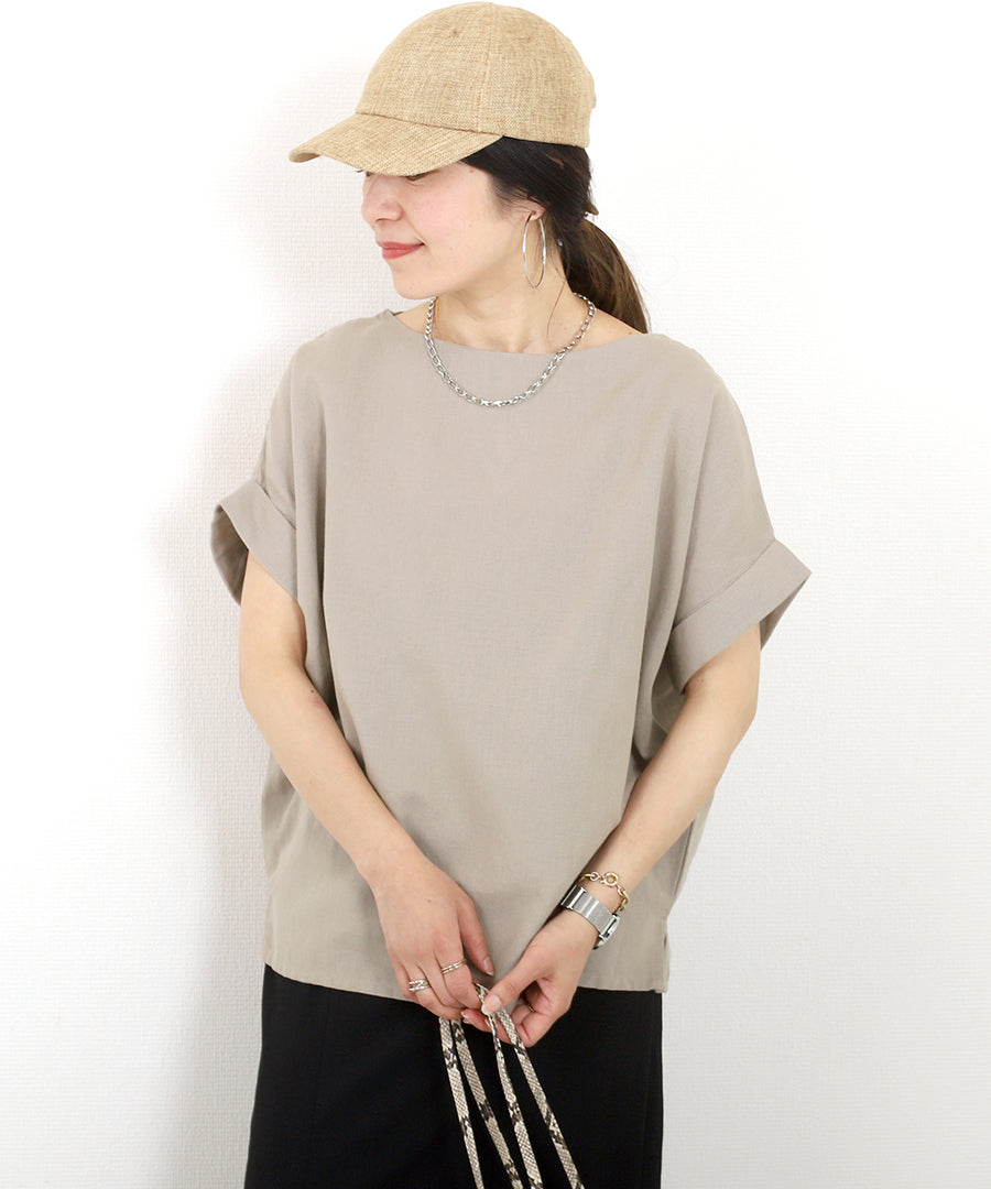 阿蕾塔·維塔 Aletta vita 棉麻船領寬鬆上衣