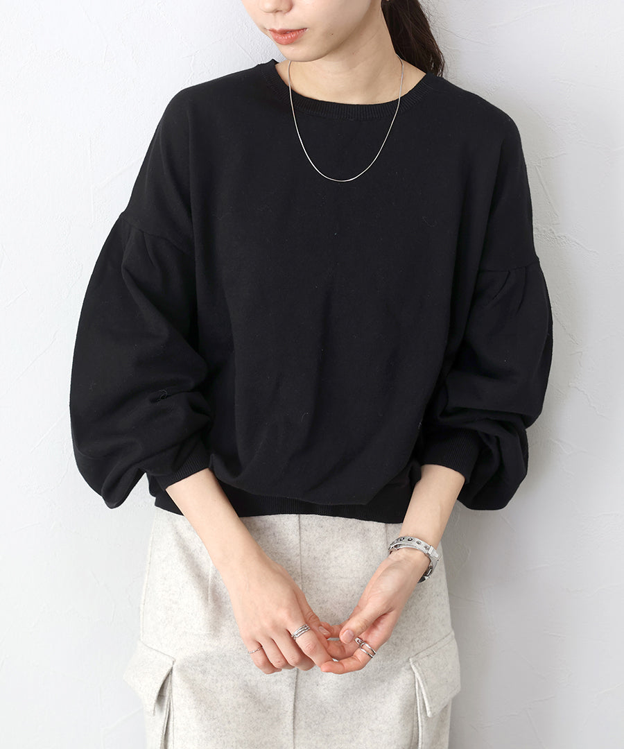 アレッタ ヴィータ Aletta vita リブ使いタックスリーブニットプルオーバー