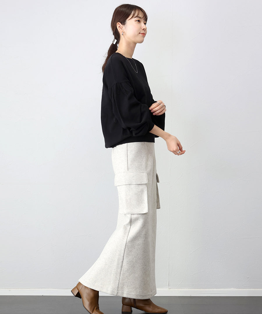 アレッタ ヴィータ Aletta vita リブ使いタックスリーブニットプルオーバー