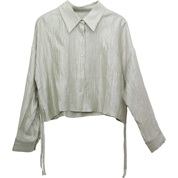 Aletta vita Estelle Satin Creased Side Drawstring Shirt