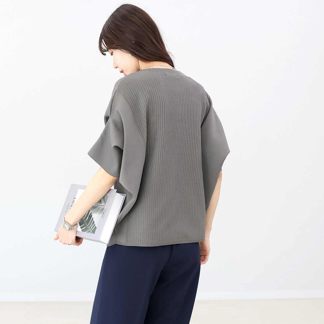 阿蕾塔·維塔 Aletta vita 編織切換變形針織上衣
