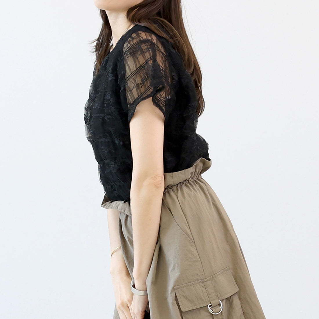 アレッタ ヴィータ Aletta vita レースレイヤードプルオーバー （オフホワイト） オフホワイト