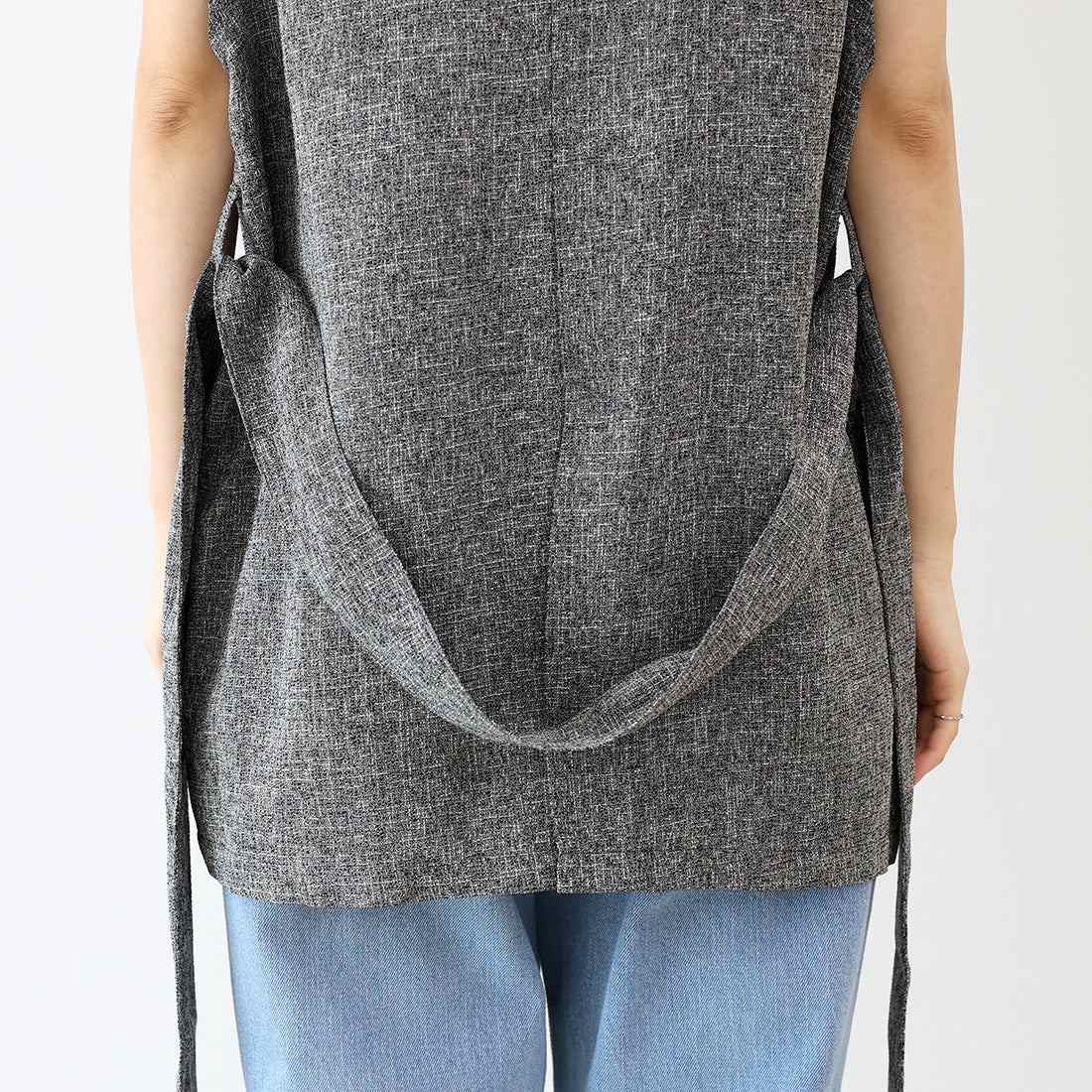 アレッタ ヴィータ Aletta vita ミックスツイードベルト付テーラードベスト （グレー） グレー