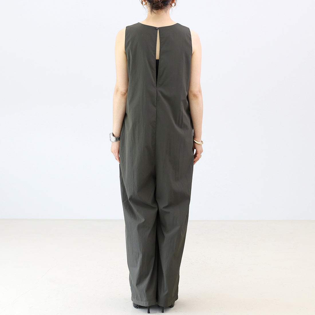 アレッタ ヴィータ Aletta vita シワ加工バックスリットサロペット （ベージュ） ベージュ