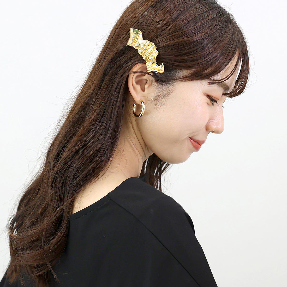 アレッタ ヴィータ Aletta vita メタルフリルヘアークリップ （ゴールド） ゴールド