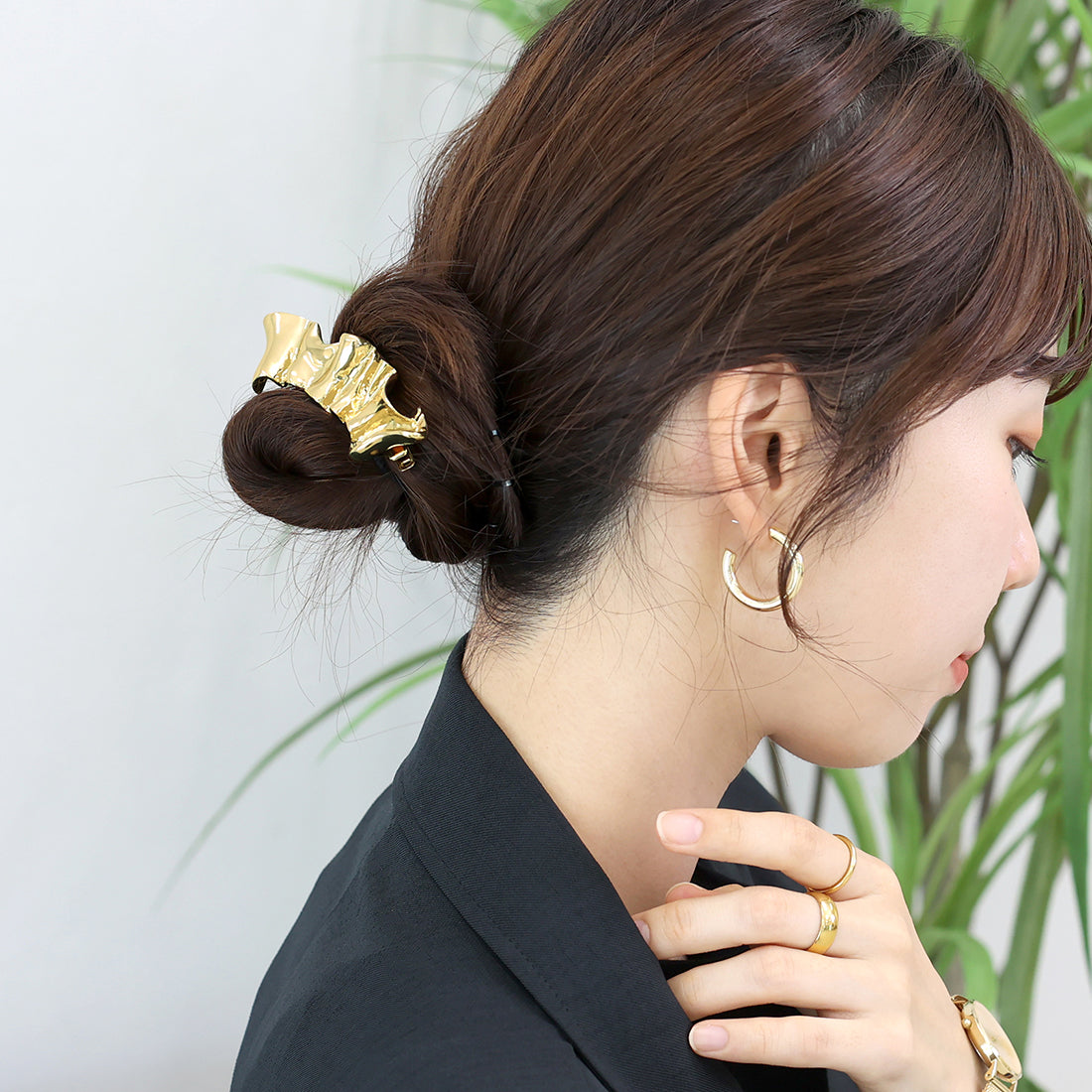 アレッタ ヴィータ Aletta vita メタルフリルヘアークリップ （ゴールド） ゴールド