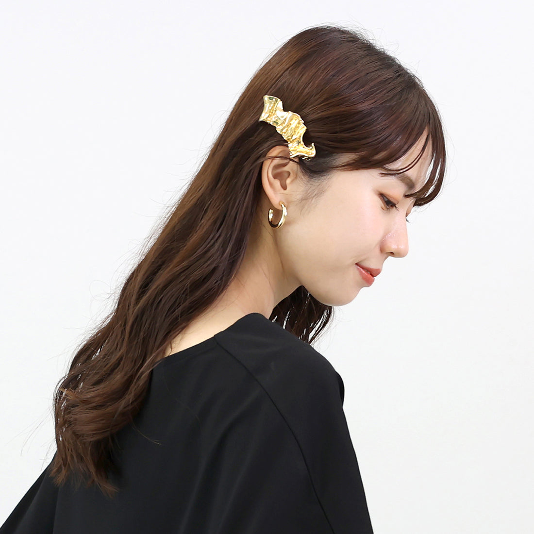 アレッタ ヴィータ Aletta vita メタルフリルヘアークリップ （ゴールド） ゴールド