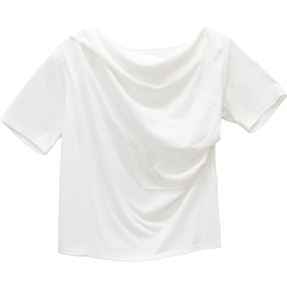 アレッタ ヴィータ Aletta vita T/C天竺ドレープネック半袖プルオーバー （ブラック） ブラック