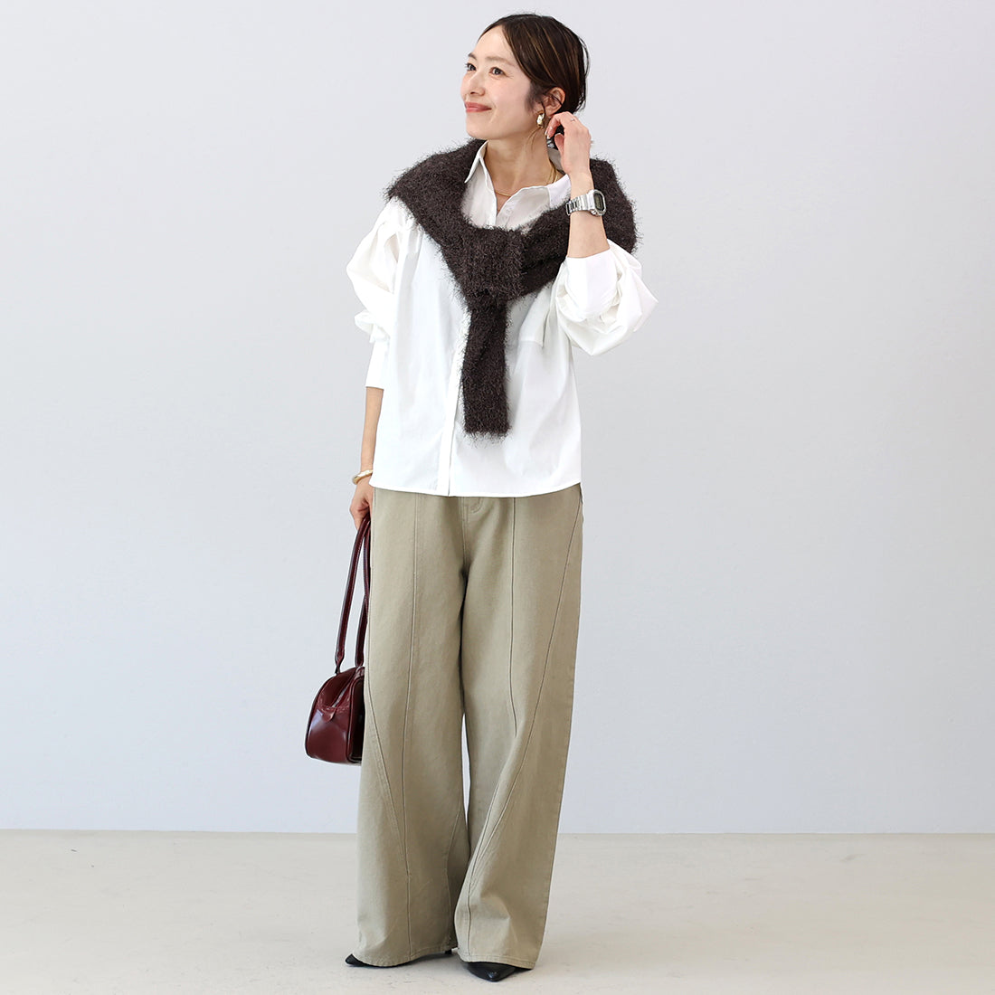 Aletta Vita Sleeve Tuck Broad Long Sleeve Shirt