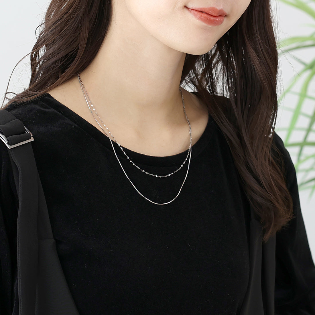 アレッタ ヴィータ Aletta vita サージカルステンレス2連ネックレス （Eミックス シルバー） Eミックス シルバー