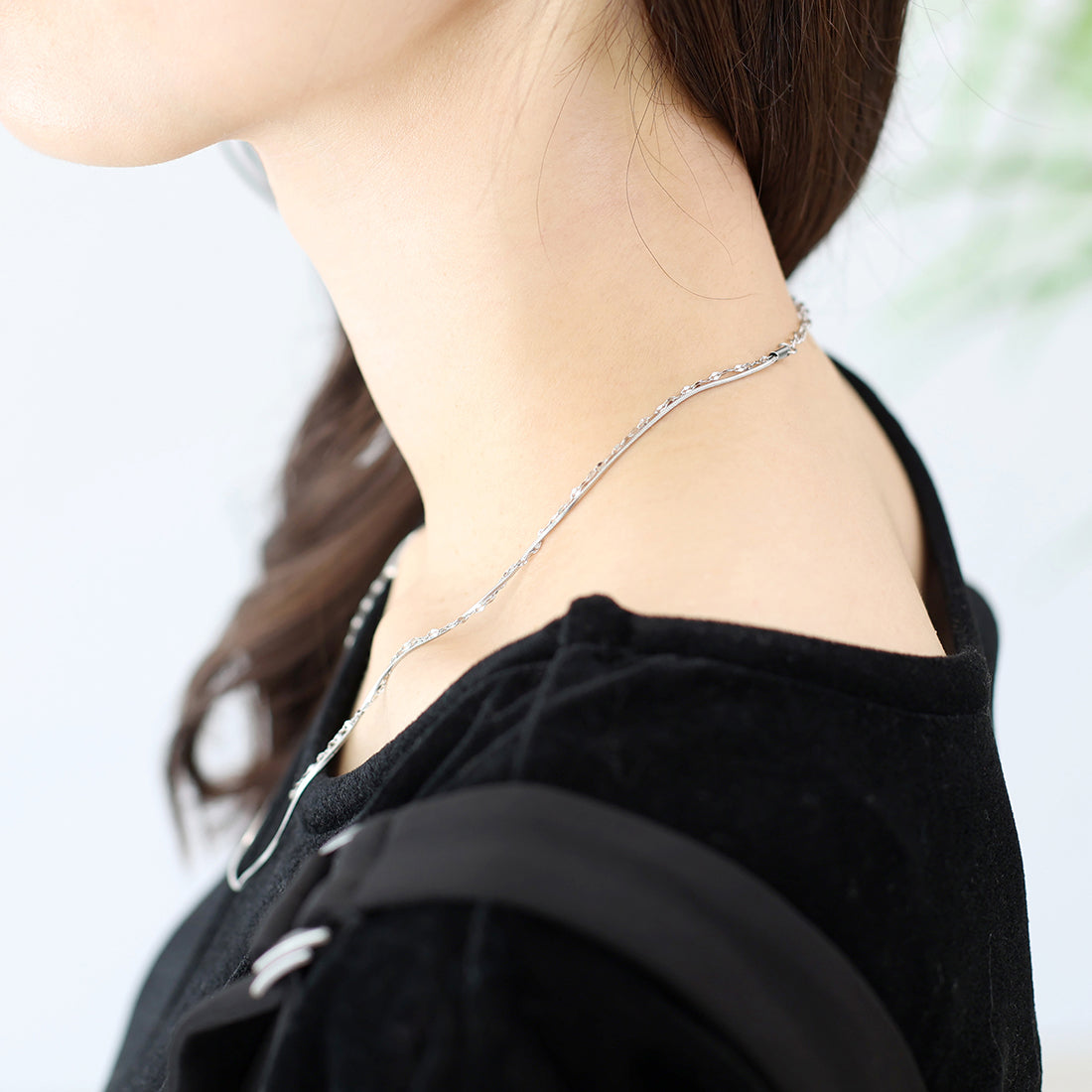 アレッタ ヴィータ Aletta vita サージカルステンレス2連ネックレス （Eミックス シルバー） Eミックス シルバー