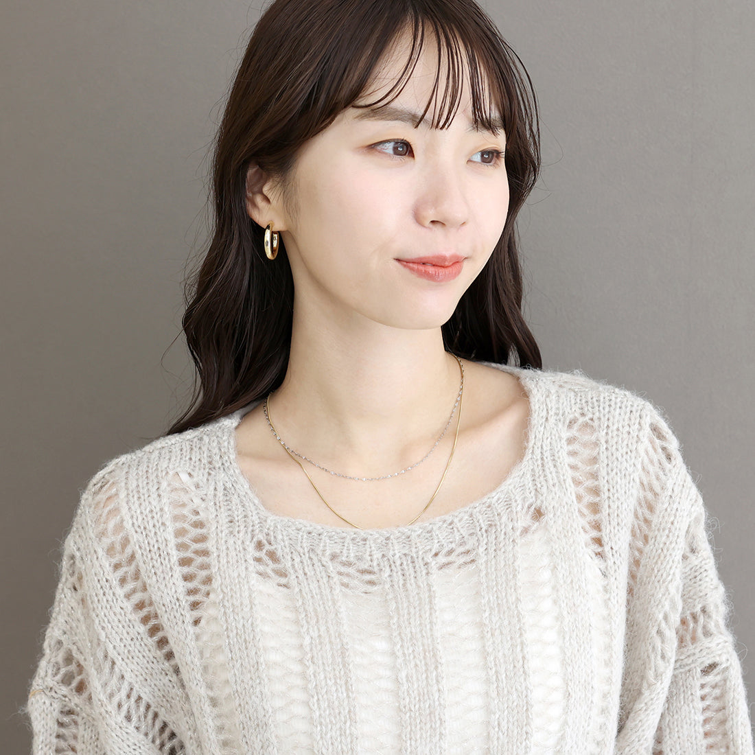 アレッタ ヴィータ Aletta vita サージカルステンレス2連ネックレス （Eミックス シルバー） Eミックス シルバー