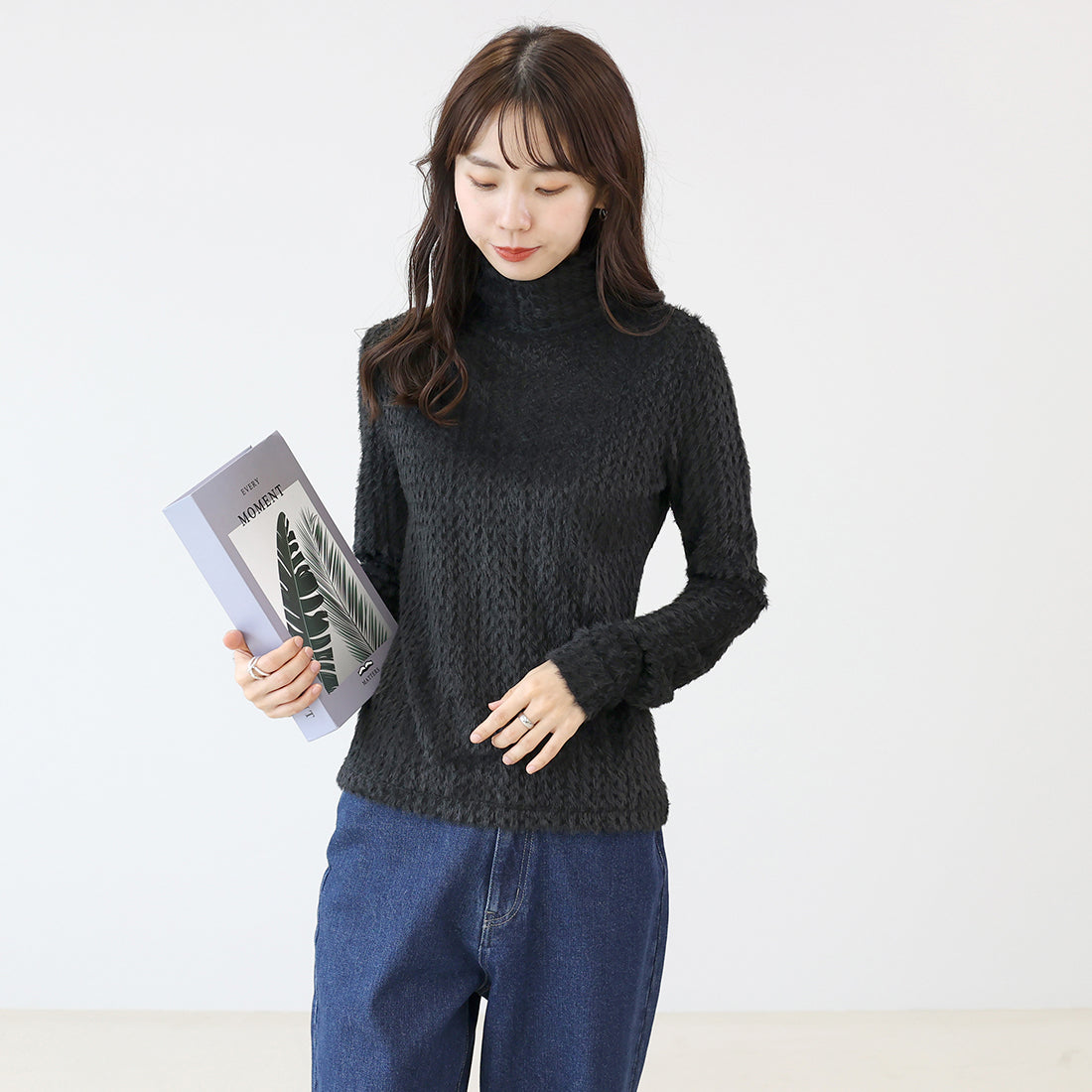 アレッタ ヴィータ Aletta vita ショートフェザーハイネックプルオーバー （ブラック） ブラック