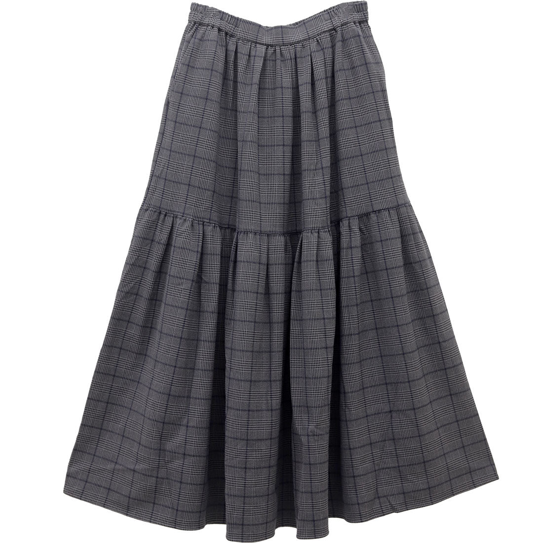 アレッタ ヴィータ Aletta vita 先染めチェックティアードスカート （チャコール） チャコール