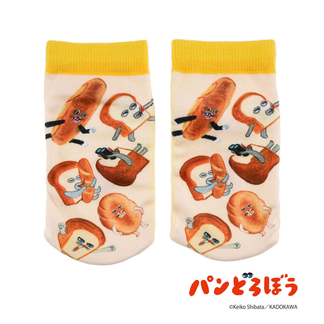 フクスケ fukuske 福助 【パンどろぼう】 靴下 キャラクター柄 スニーカー丈 お名前スペース付き子供 キッズ フクスケ fukuske ふくすけ