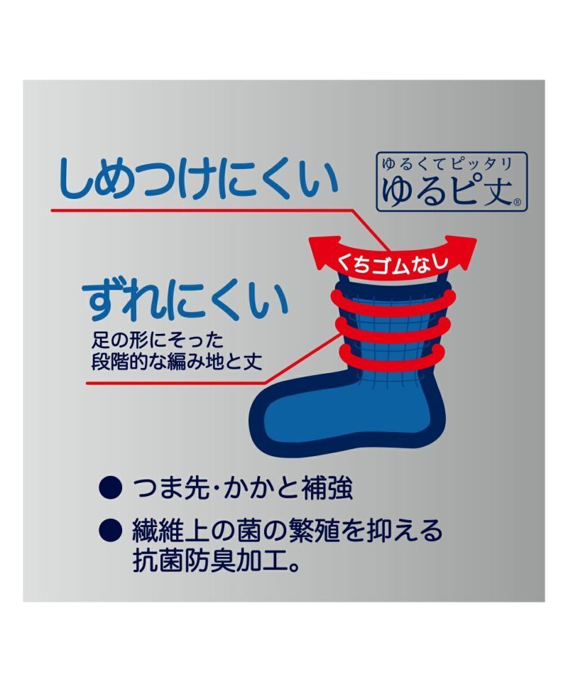 フクスケ fukuske 福助 公式 靴下 クルー丈 メンズ ふくらし ゆるくてピッタリゆるピ丈 ケーブル柄 くちゴムなし 表糸綿100％ 抗菌防臭  37770W紳士 男性 フ
