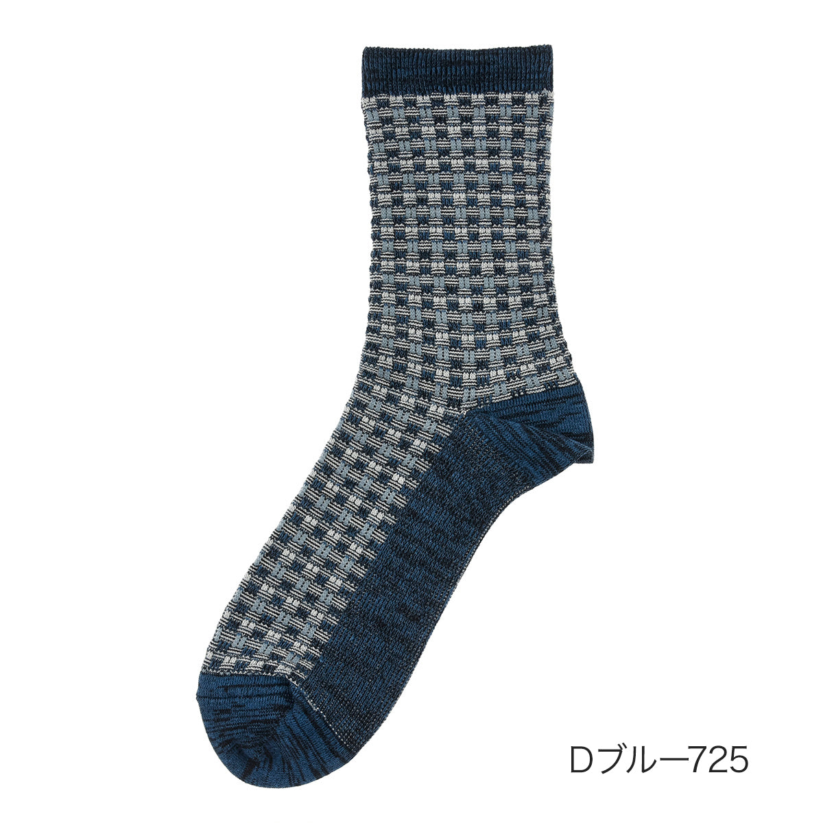 フクスケ fukuske 福助 【FUKURASHI】  チェック柄 靴下 クルー丈 口ゴムなし 表糸綿100％  紳士 男性 メンズ フクスケ fukuske ふくすけ