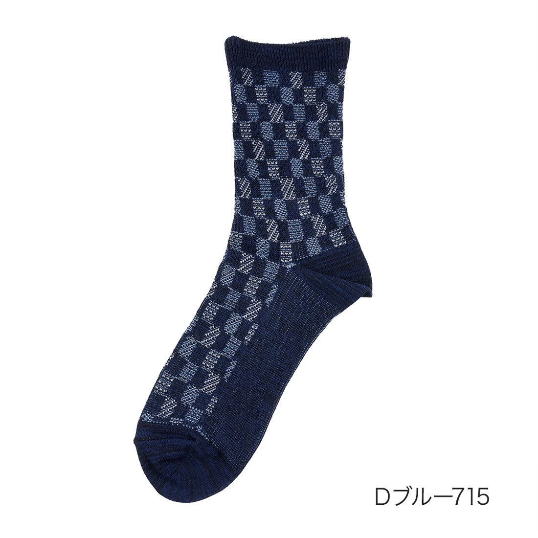 フクスケ fukuske 福助 【FUKURASHI】 靴下 ブロック柄 クルー丈 口ゴムなし紳士 男性 メンズ フクスケ fukuske ふくすけ