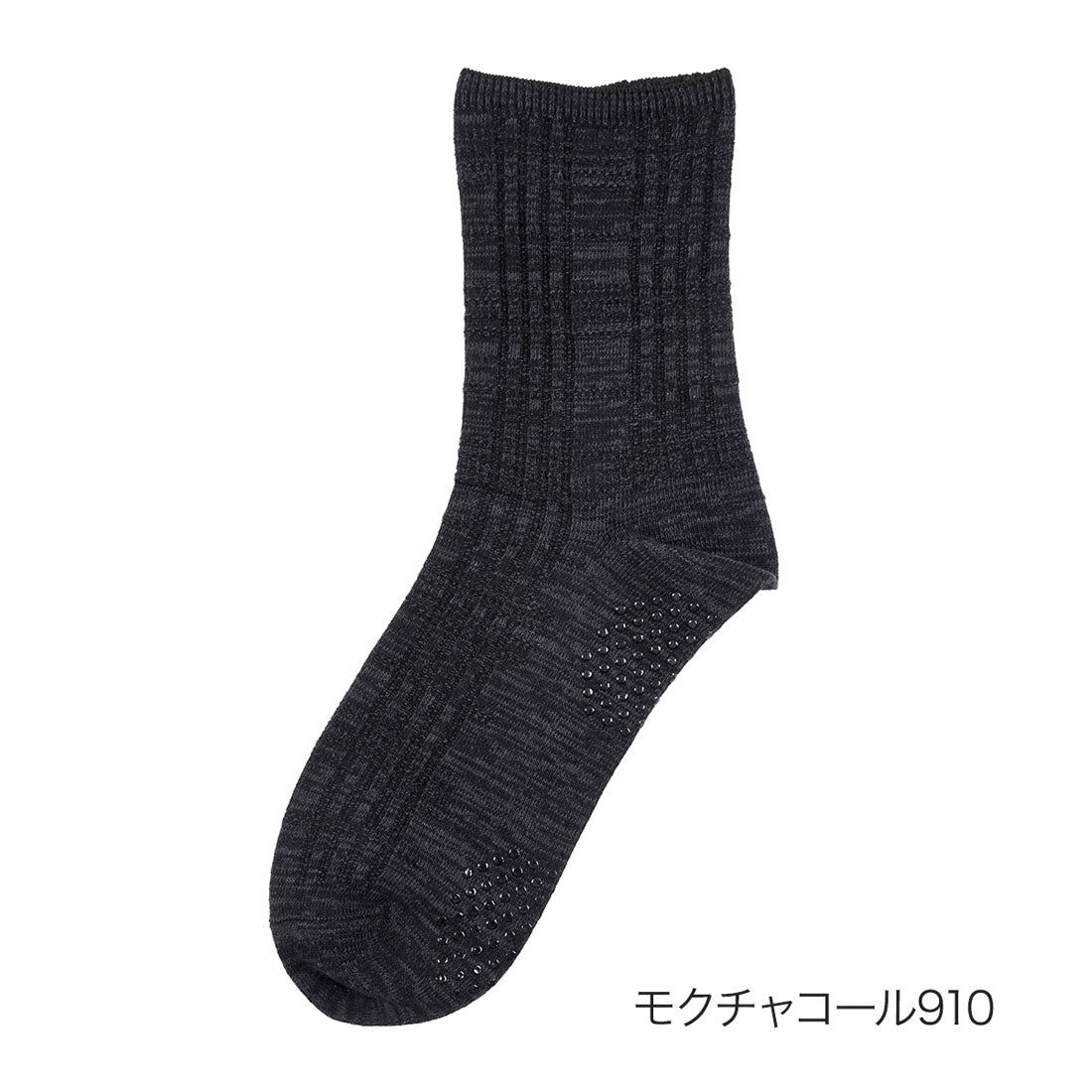 フクスケ fukuske 福助 【FUKURASHI】 靴下 チェック柄 クルー丈 足底滑り止め付き紳士 男性 メンズ フクスケ fukuske ふくすけ