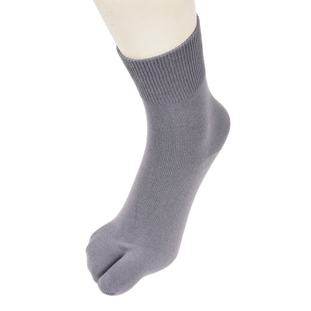 フクスケ fukuske fukuske ソックス 無地 クルー丈 足袋型 綿混素材 口ゴムゆったり すべり止め付き 福助 公式