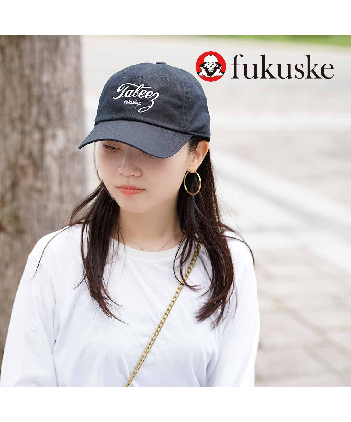 フクスケ fukuske 福助 公式 キャップ 帽子 fukuske 無地 ワンポイント刺繍 tabeez CAP23004