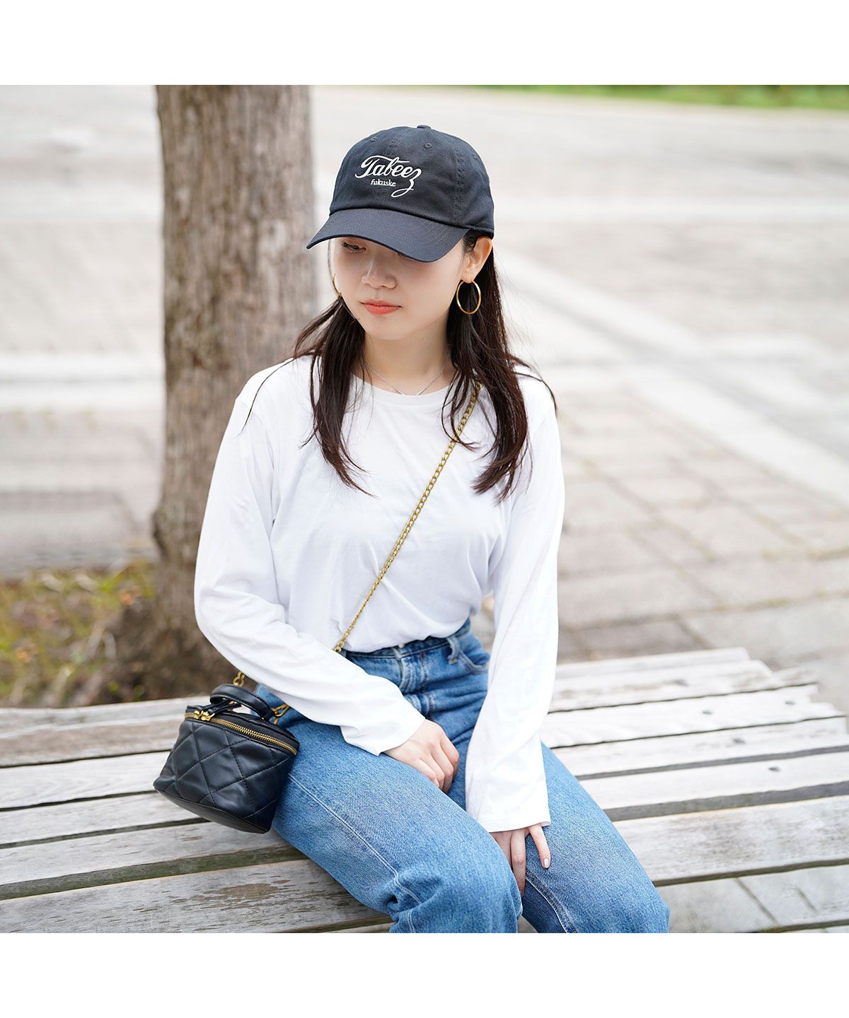 フクスケ fukuske 福助 公式 キャップ 帽子 fukuske 無地 ワンポイント刺繍 tabeez CAP23004