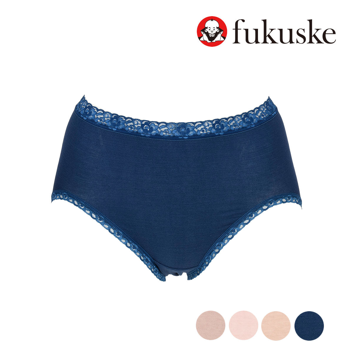 フクスケ fukuske Silky Beauty ショーツ 無地 スタンダードタイプ 深ばき 日本製 福助 公式【返品不可商品】