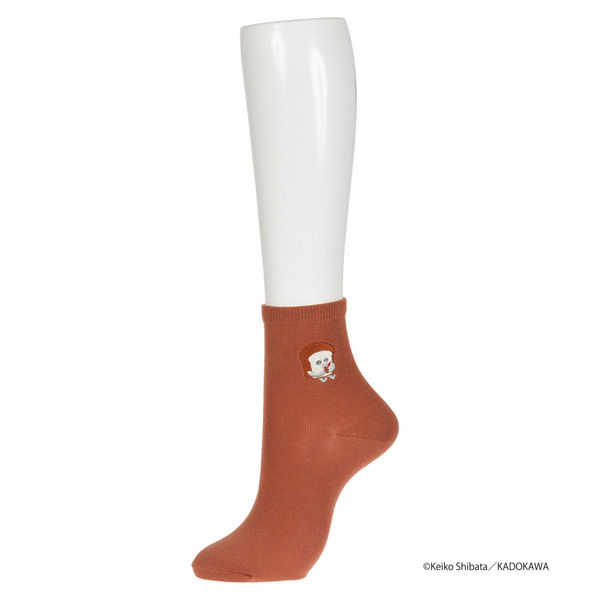 Fukusuke Fukusuke 【Bread Thief】 Socks Plain Embroidered Crew