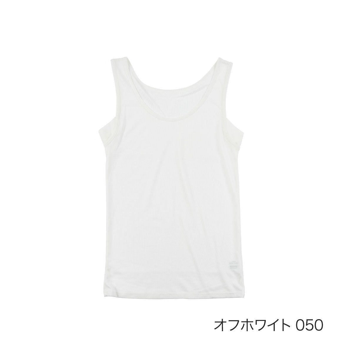 フクスケ fukuske 【デイリー満足】 タンクトップ 無地 袖なし レーヨン素材 吸湿速乾 汗取りパッド付(37V2115)オフホワイト050 （オフホワイト050） オフホワイト050